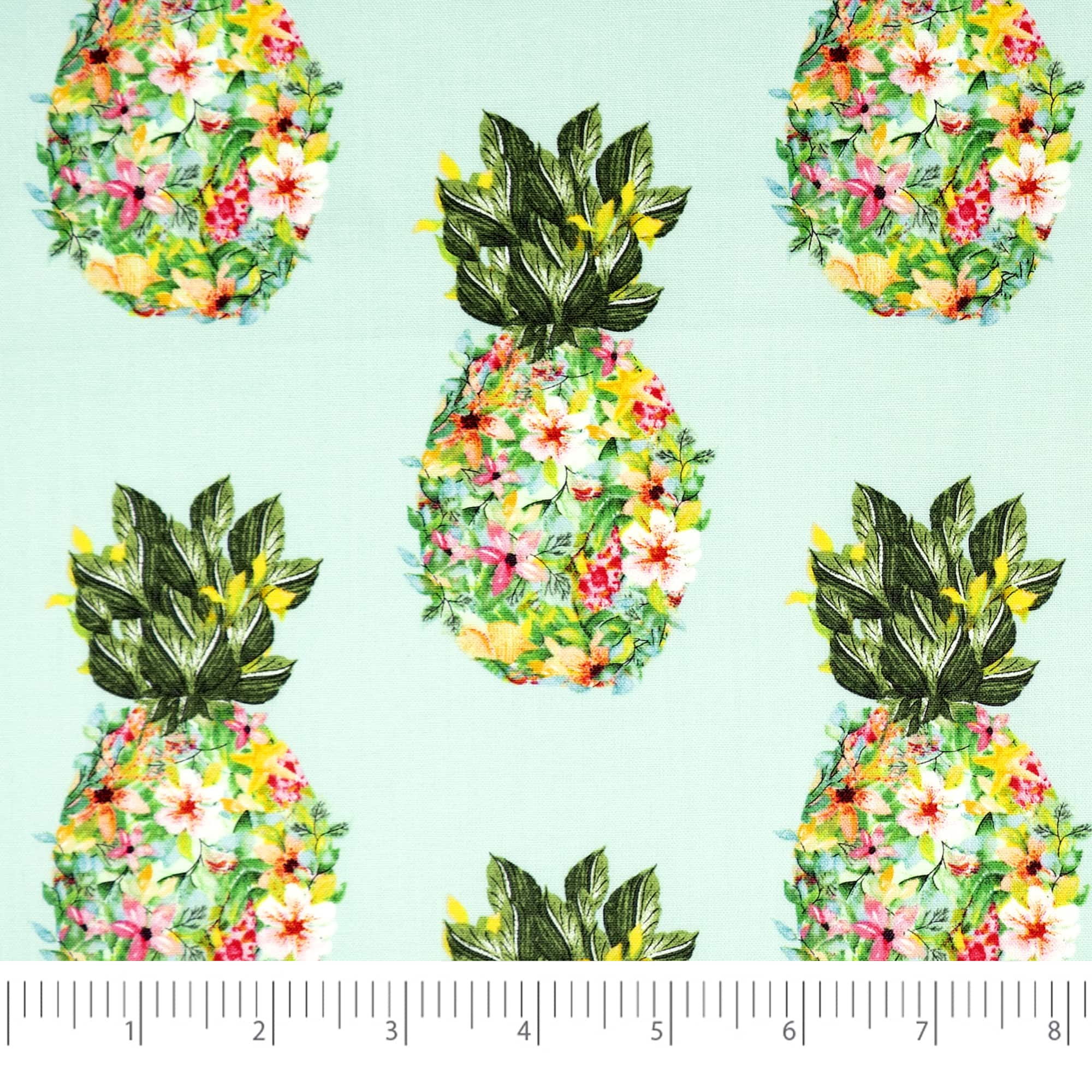 SINGER Denise Palmer Pineapple Floral Cotton Fabric